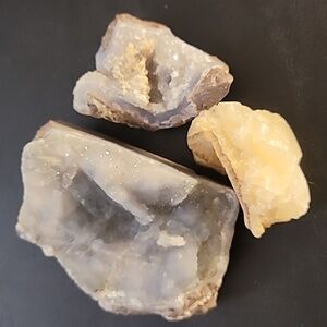 Geode Crystal Clusters Set Of 3